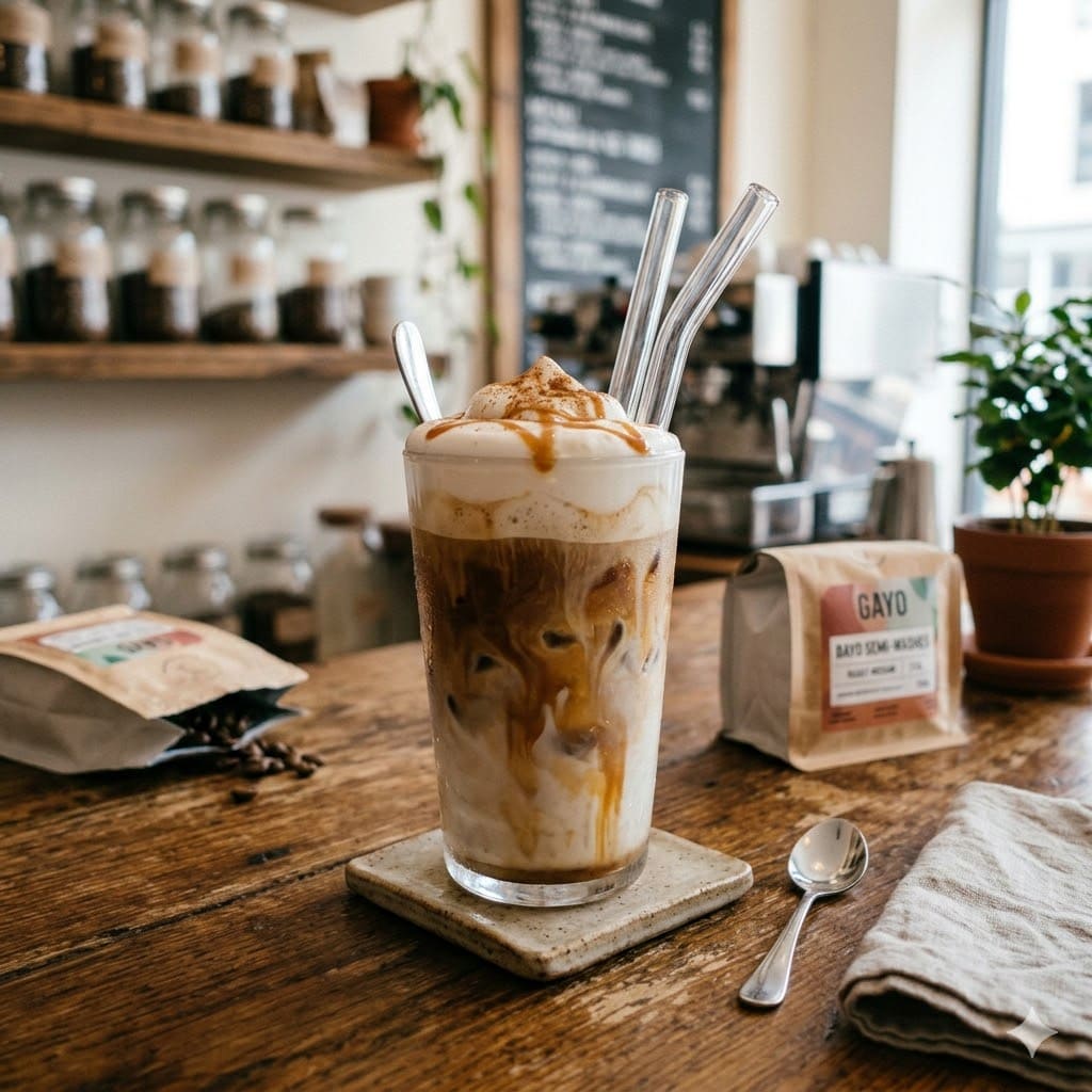 Ice Creamy Latte dari Simetri Home Coffee Roasters